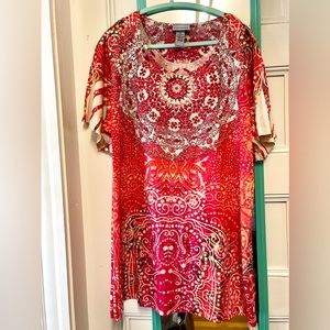 EUC Catherines 18/20W Women’s Sunset Sub Tunic Top